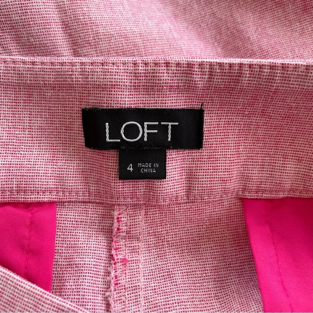 LOFT Pink Ruffle Hem Shorts Size 4 NWOT - Picture 7 of 11